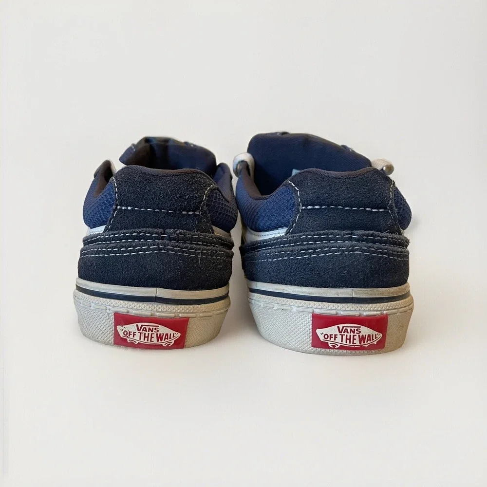 VANS Caldrone Sneakers Blue Suede Mesh Skater Shoe Youth‎ Size 5